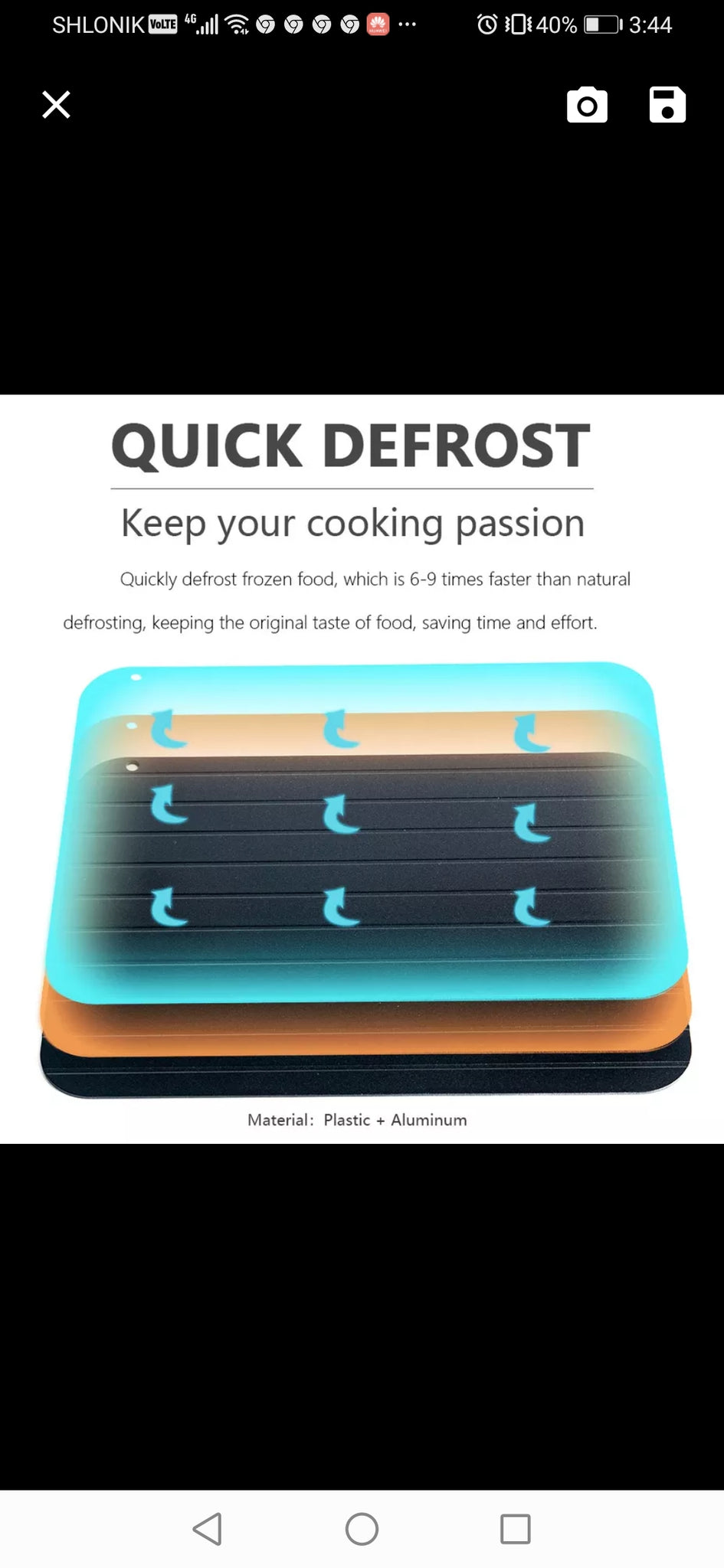 Defrost Meat board